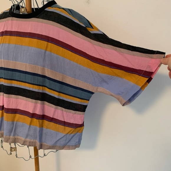 Size large polyester shirt. Measurements in photo. - Picture 3 of 5